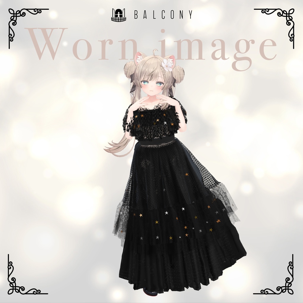 マヌカちゃん対応『KEITA MARUYAMA Dark night fantasia dress』