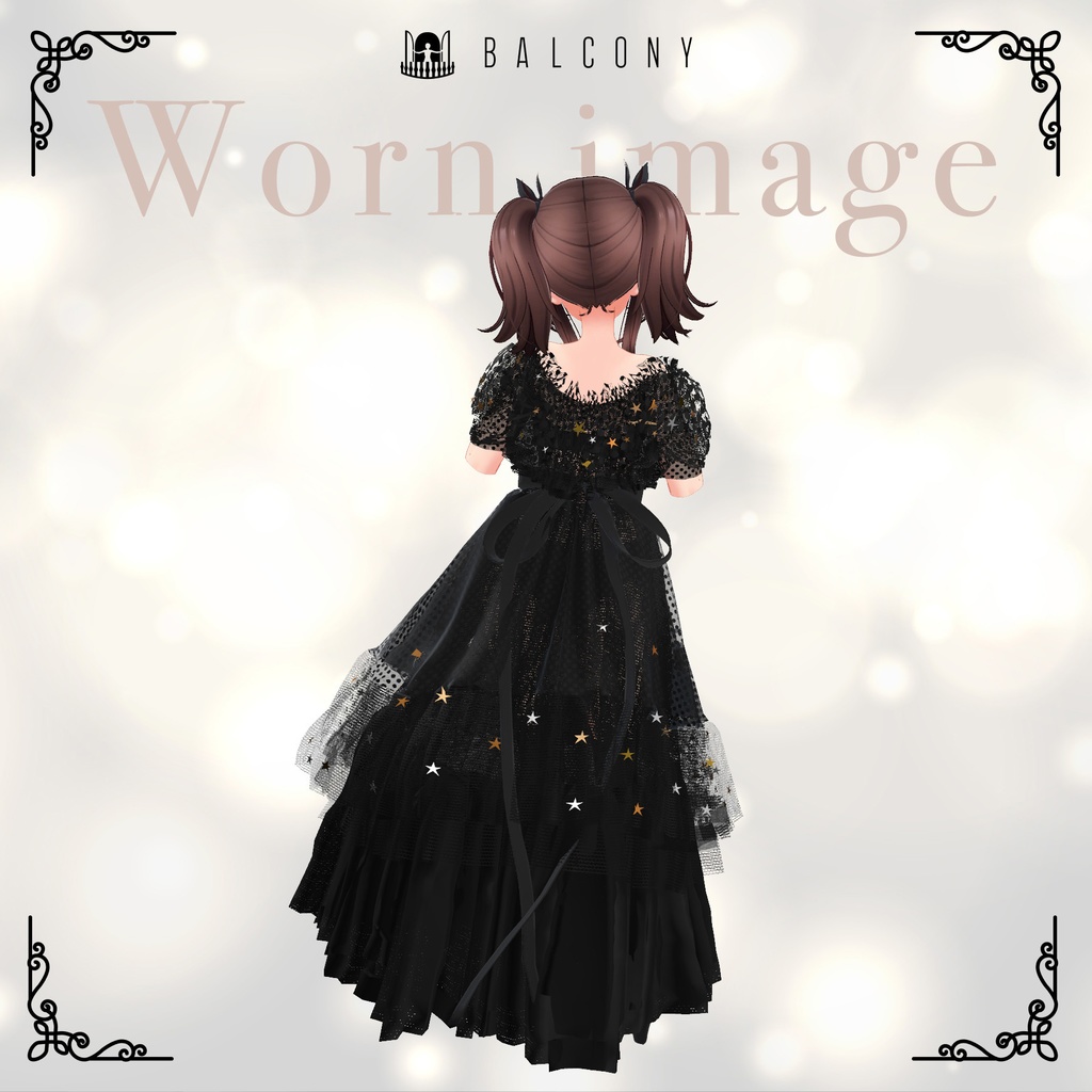 まるぼでぃアバターズ対応『KEITA MARUYAMA Dark night fantasia dress』