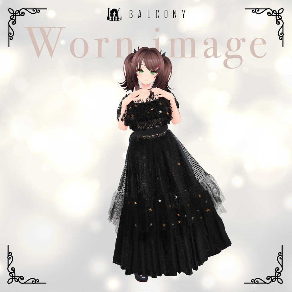 まるぼでぃアバターズ対応『KEITA MARUYAMA Dark night fantasia dress』
