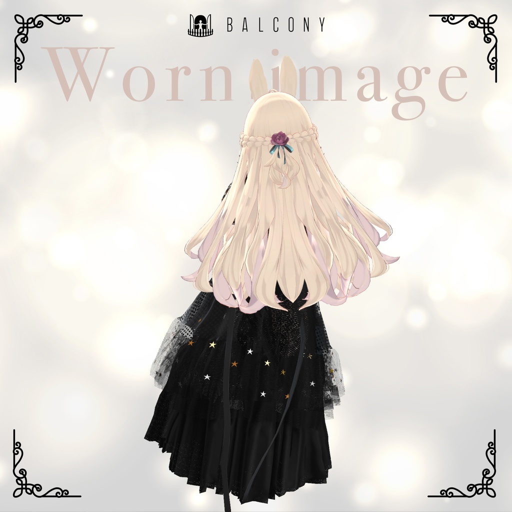 ルーナリットちゃん対応『KEITA MARUYAMA Dark night fantasia dress』