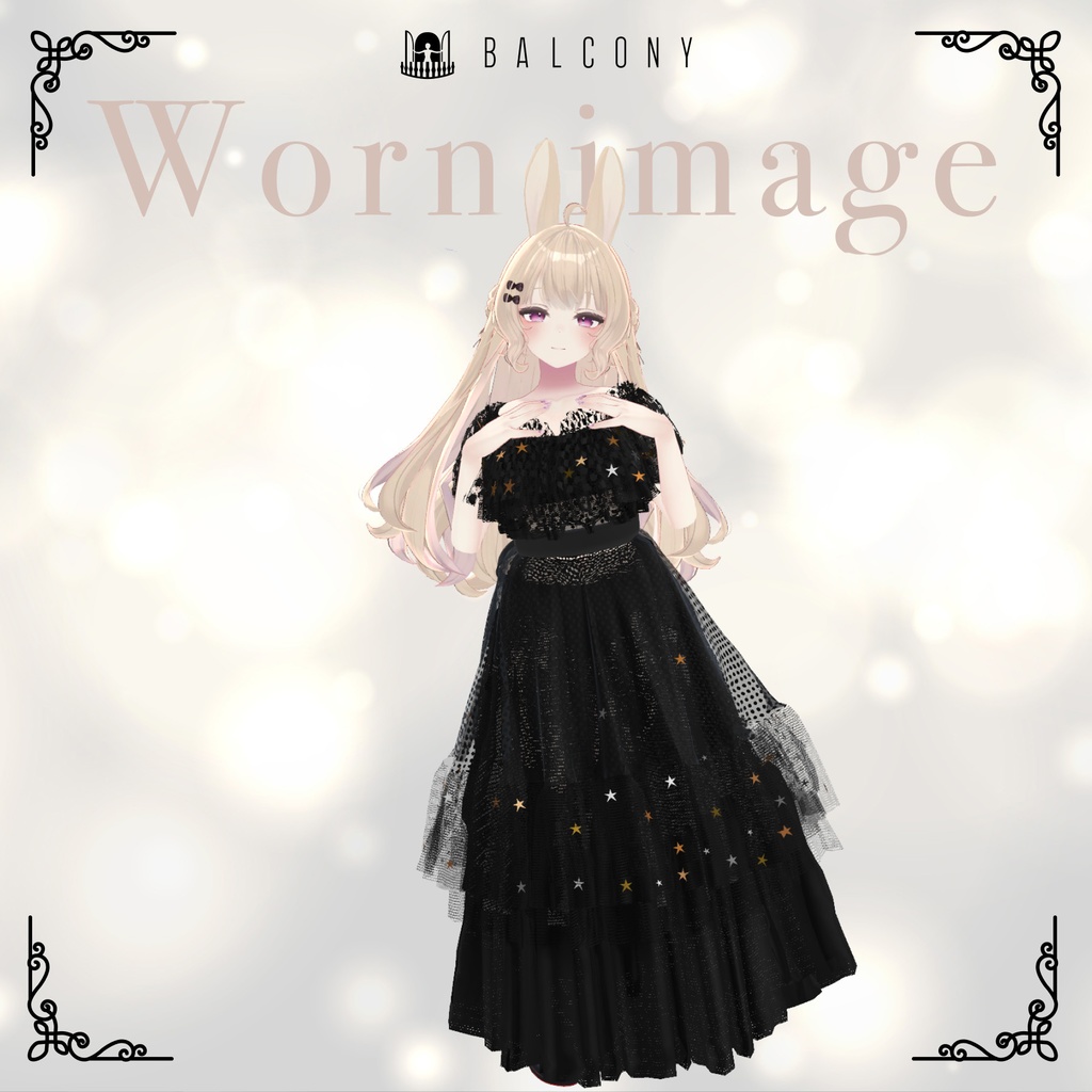 ルーナリットちゃん対応『KEITA MARUYAMA Dark night fantasia dress』