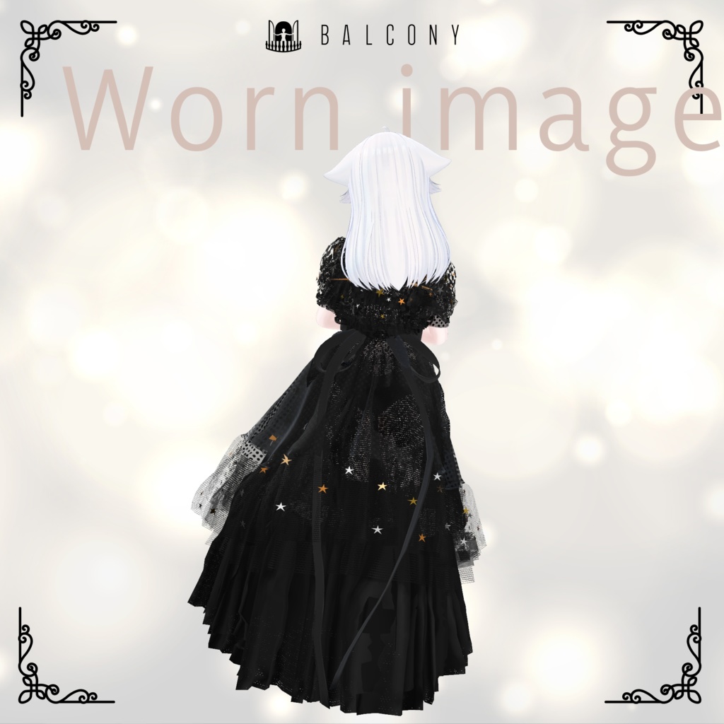 珀杏ちゃん対応『KEITA MARUYAMA Dark night fantasia dress』