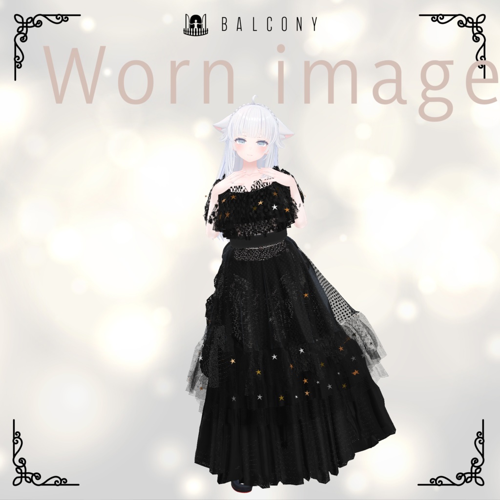 珀杏ちゃん対応『KEITA MARUYAMA Dark night fantasia dress』