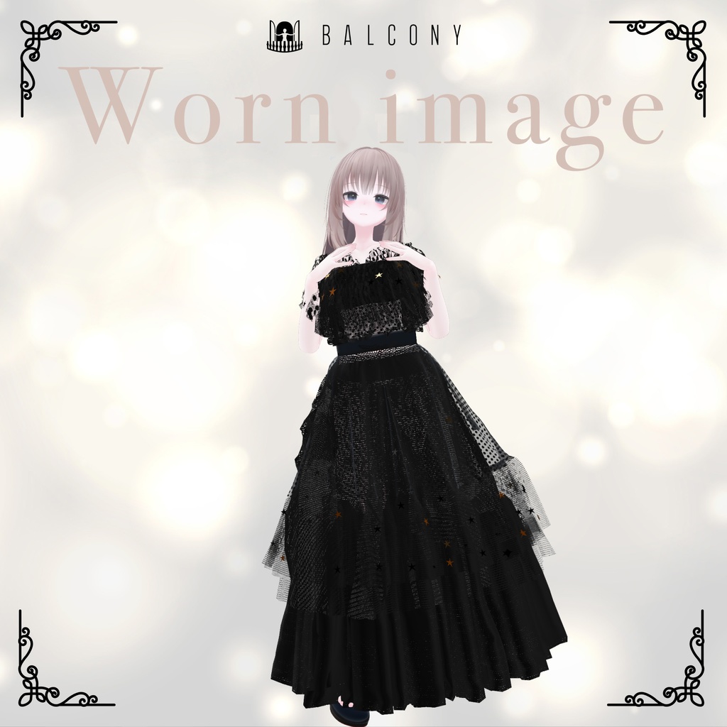 凪ちゃん対応『KEITA MARUYAMA Dark night fantasia dress』