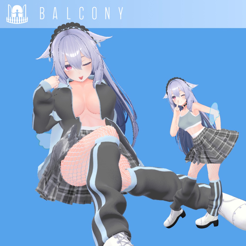 12アバター対応『ゆめかわパーカー』VRChat用衣装