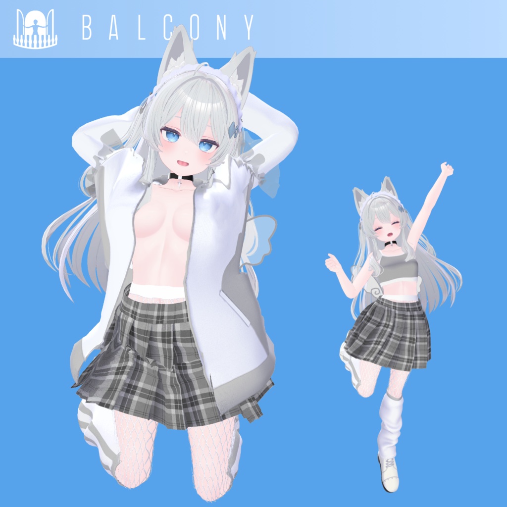 12アバター対応『ゆめかわパーカー』VRChat用衣装