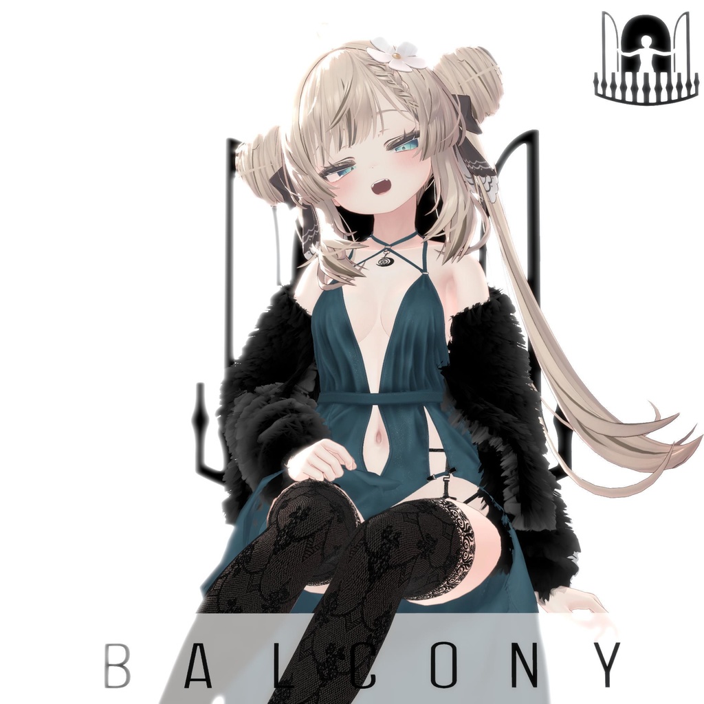 【4アバター対応】ワンサイドスリット・イブニングドレス