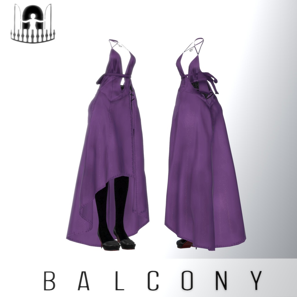 【4アバター対応】ワンサイドスリット・イブニングドレス