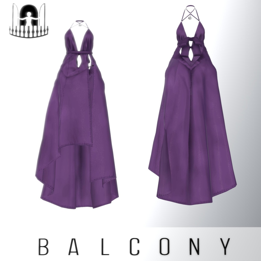 【4アバター対応】ワンサイドスリット・イブニングドレス