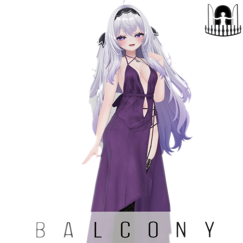 【4アバター対応】ワンサイドスリット・イブニングドレス