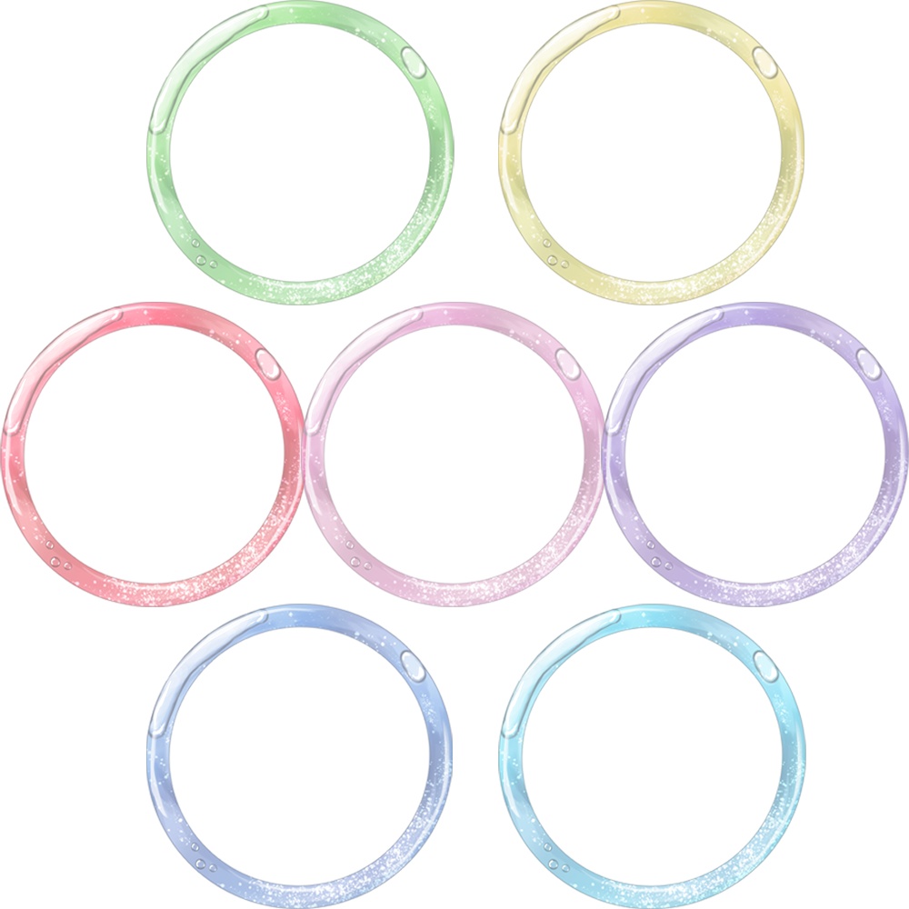 (全7色)液体入り風グリッターアイコンリング(返礼品◎)