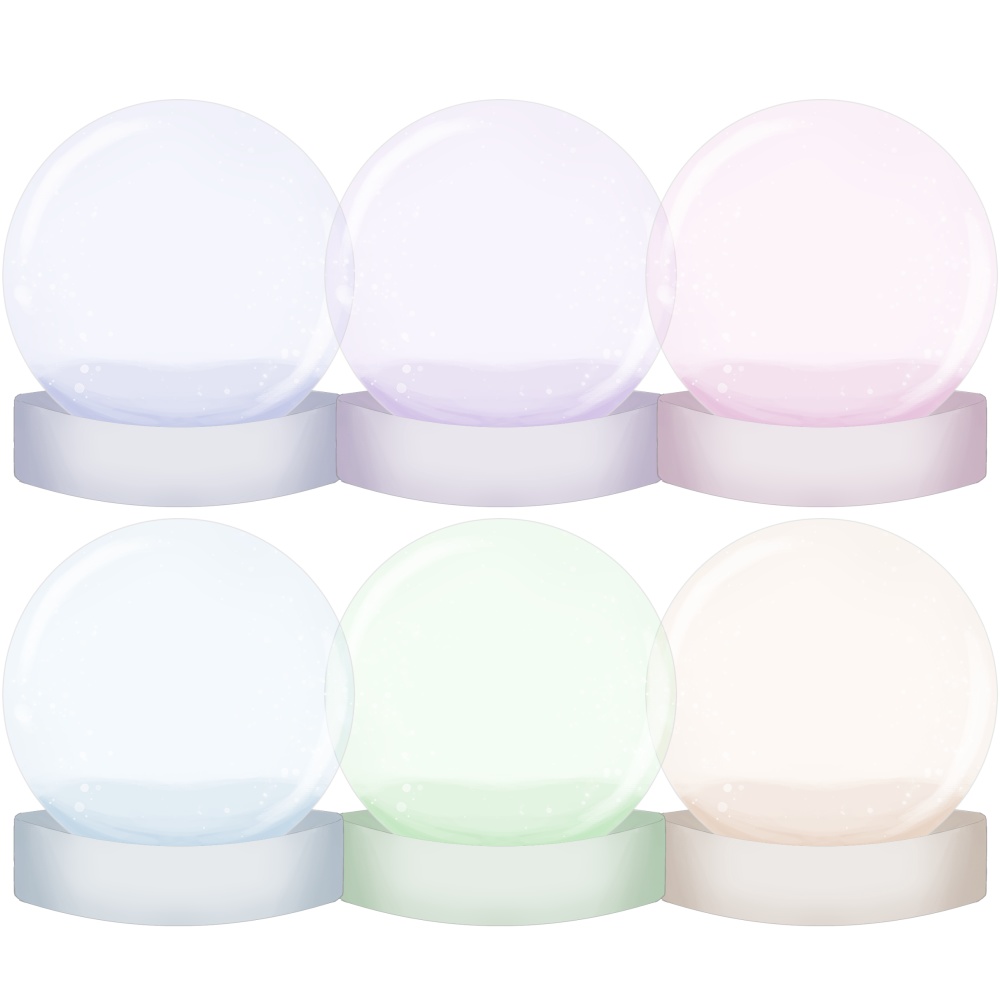 【返礼品◎】スノードーム風アイコンリング【差分付き2個セット】【全6色】