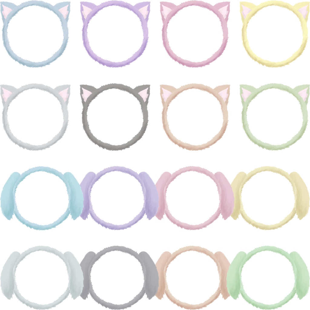 (返礼品可)けもみみもふもふアイコンリング(全8色)