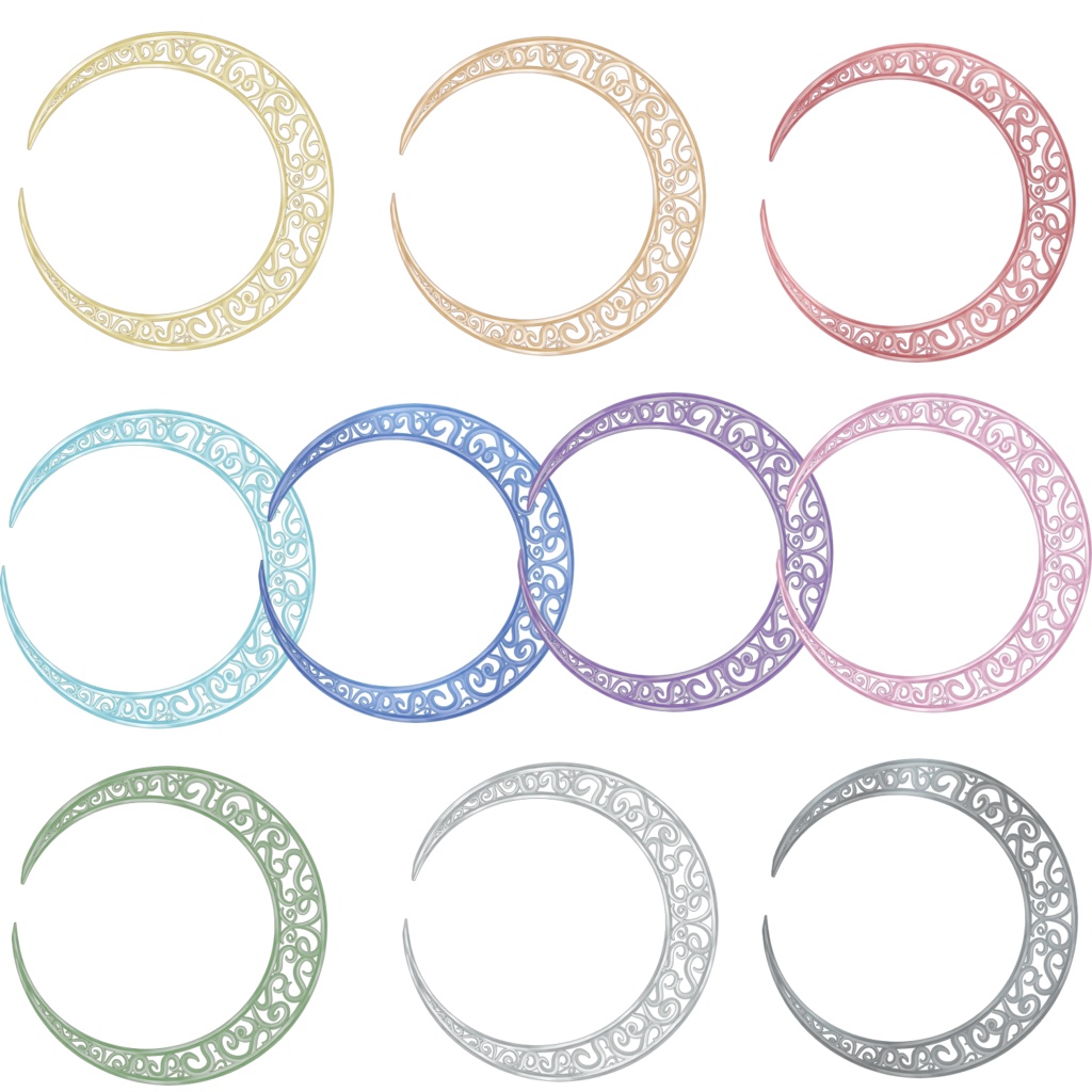 【返礼品◎】アンティーク風な月のアイコンリング【全10色】