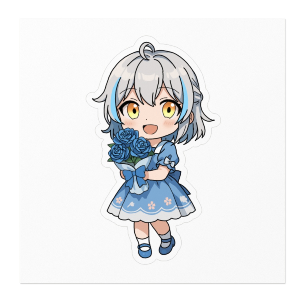 【一条なつき】青薔薇ステッカー