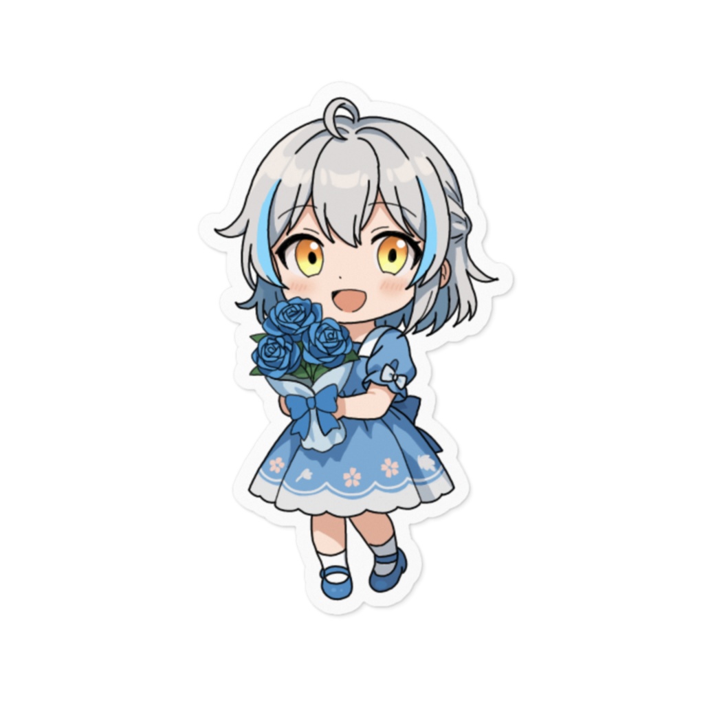 【一条なつき】青薔薇ステッカー