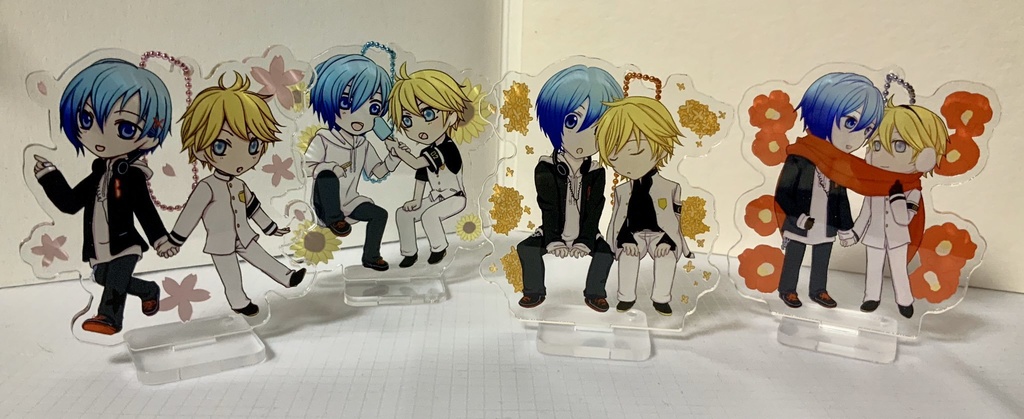 しろぱかアクリルキーホルダー(春・夏・秋・冬)