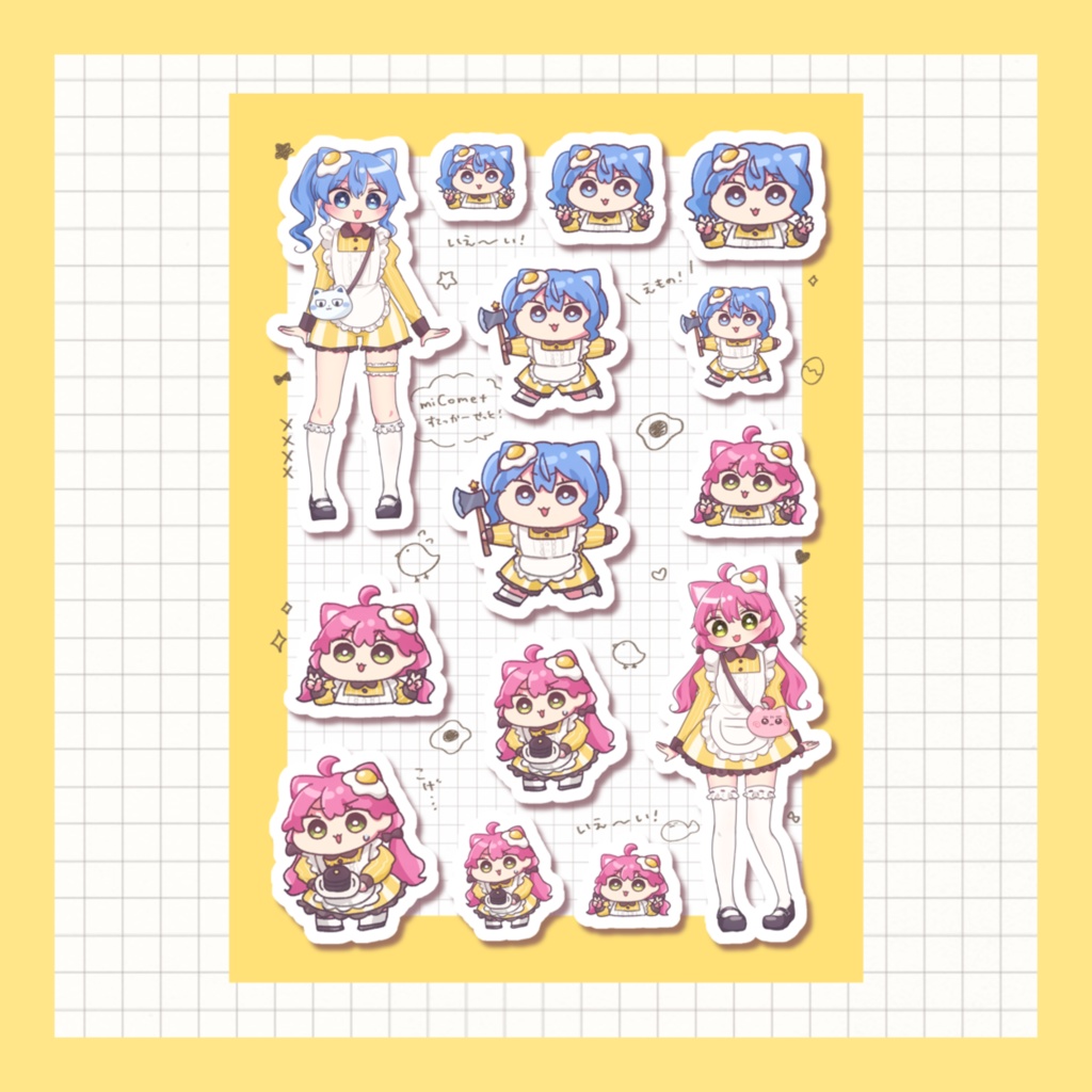 miComet 創作衣装ハーフカットステッカー【非公式】