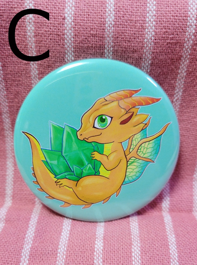 缶バッジ ドラゴン 3種類
