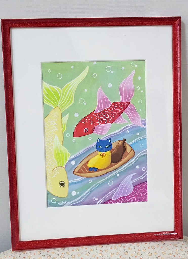 【額装原画】まどろみの水面