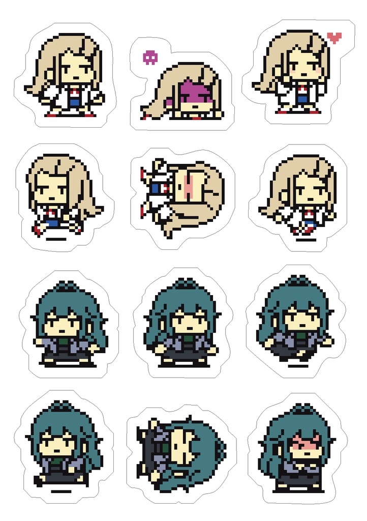学マスドット絵キャラクターシール(てまひろver.)