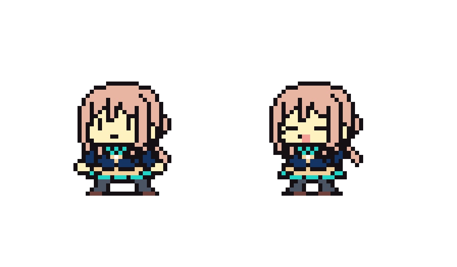 学マスドット絵クリアステッカー