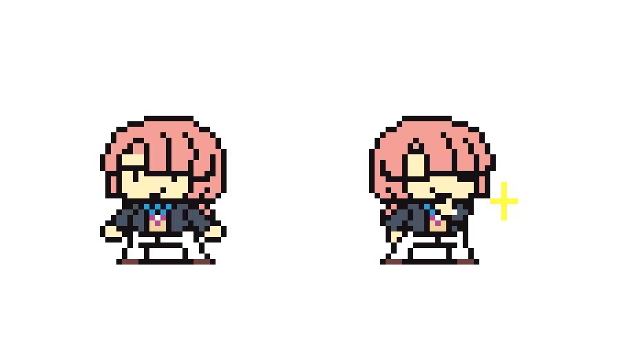 学マスドット絵クリアステッカー