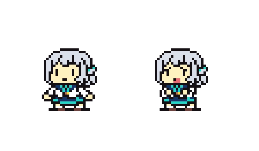 学マスドット絵クリアステッカー