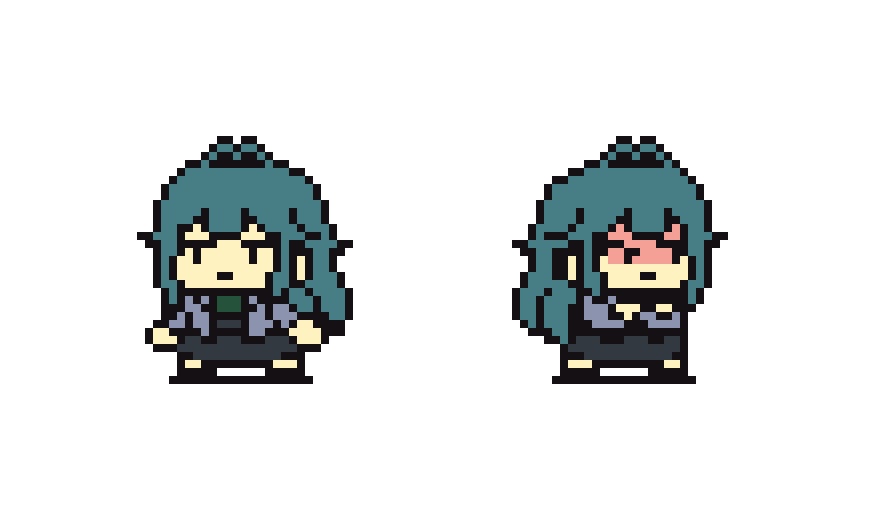 学マスドット絵クリアステッカー