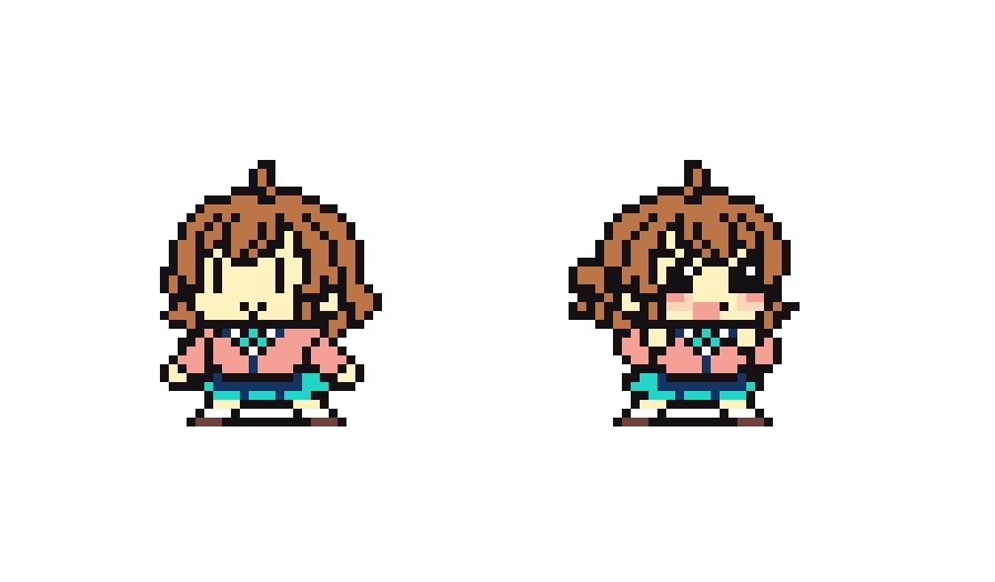 学マスドット絵クリアステッカー