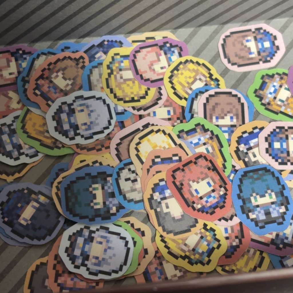 学マスドット絵ホコグラフレークシール