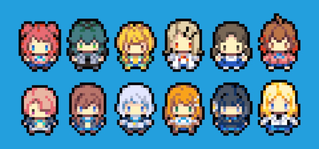 学マスドット絵ホコグラフレークシール