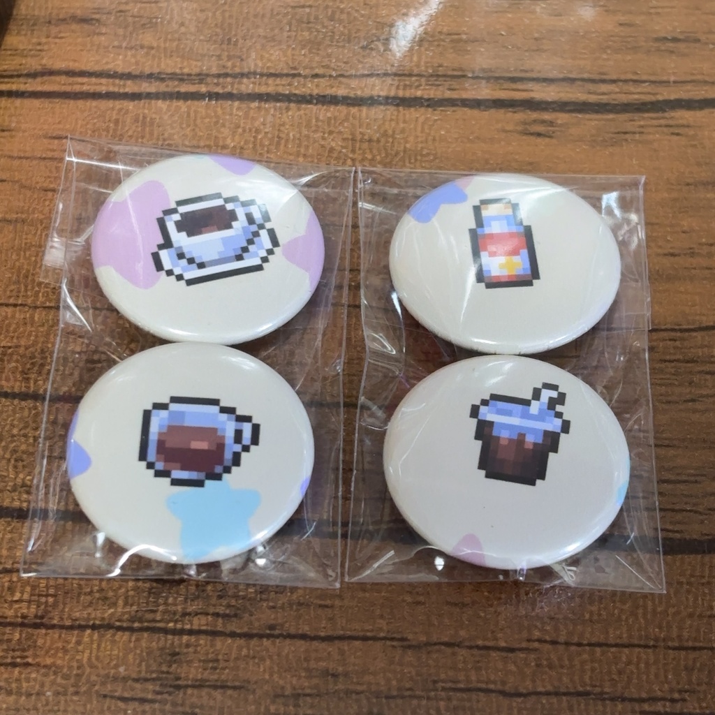 学マスドット絵Pドリンク缶バッジ