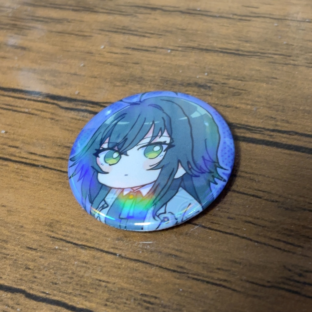 学マスオールキャラオーロラホログラム缶バッジ(32mm) ピンver・マグネットver