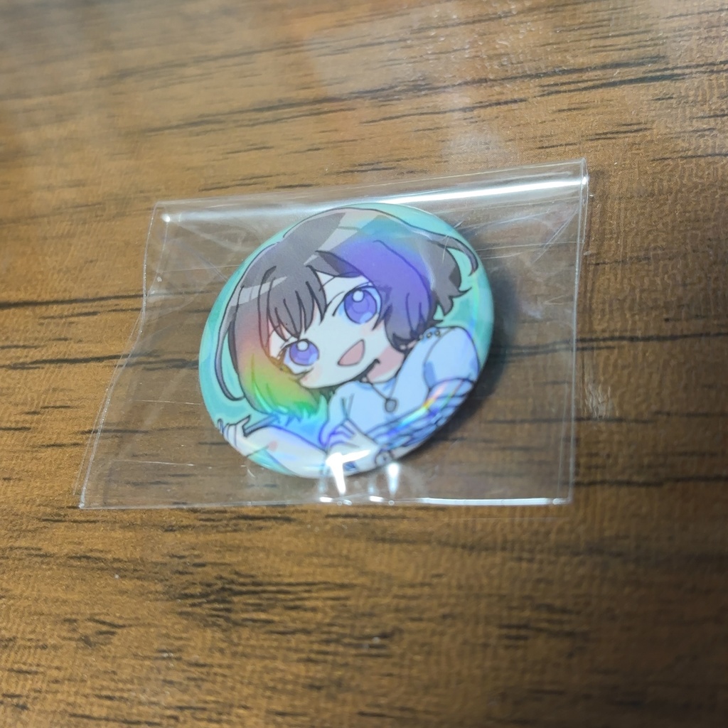 学マスオールキャラオーロラホログラム缶バッジ(32mm) ピンver・マグネットver