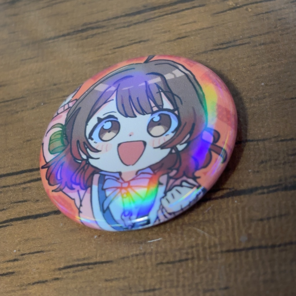 学マスオールキャラオーロラホログラム缶バッジ(32mm) ピンver・マグネットver