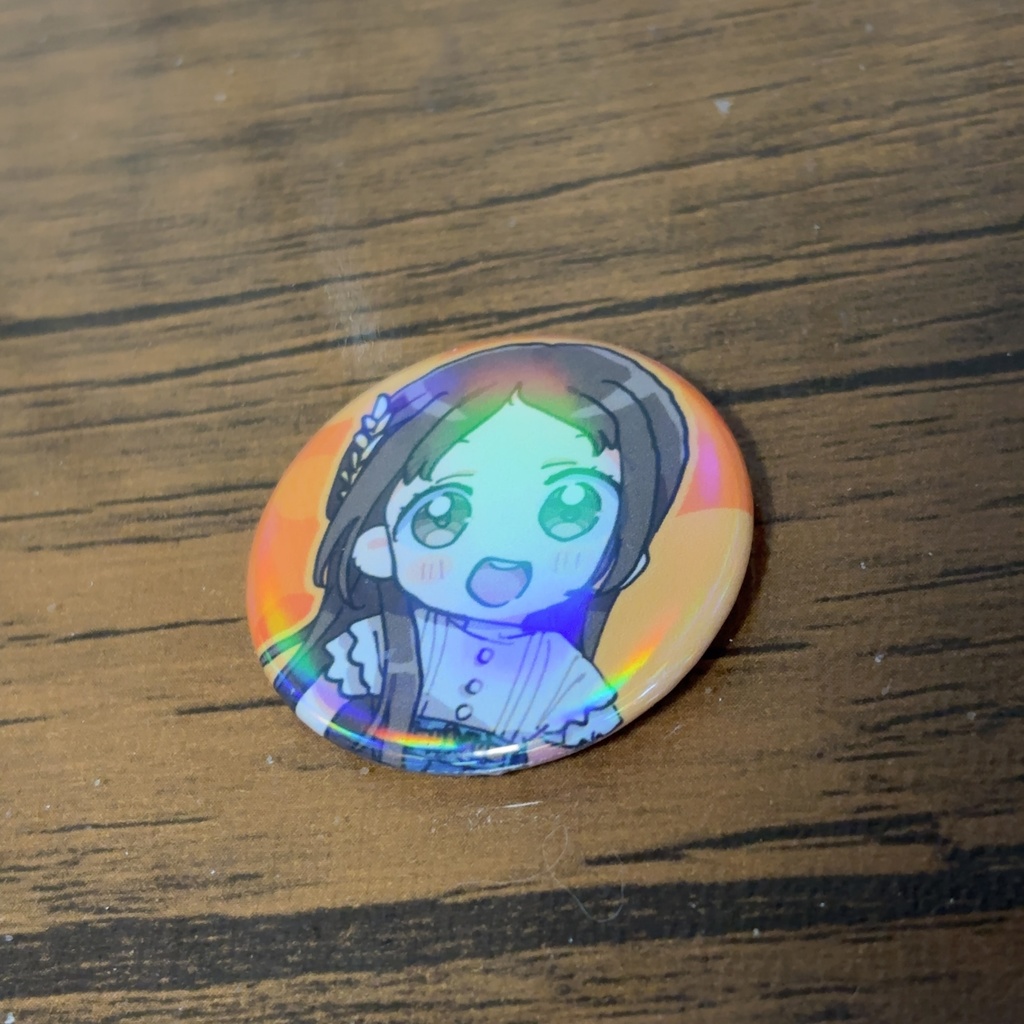 学マスオールキャラオーロラホログラム缶バッジ(32mm) ピンver・マグネットver