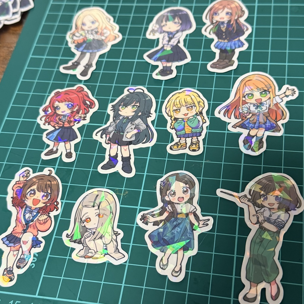 学マスオールキャラフレークシール