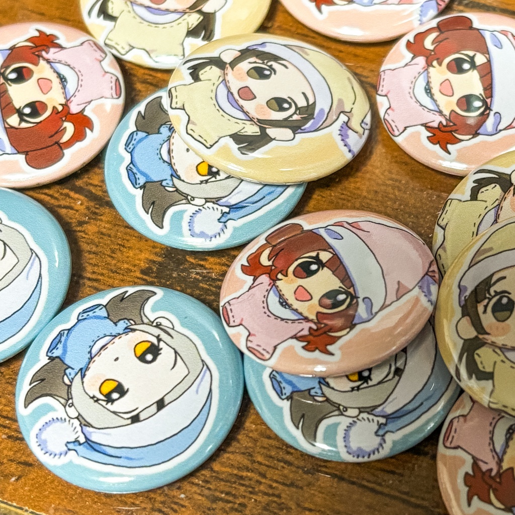 学マス補修組ばぶちゃん缶バッジマグネットセット
