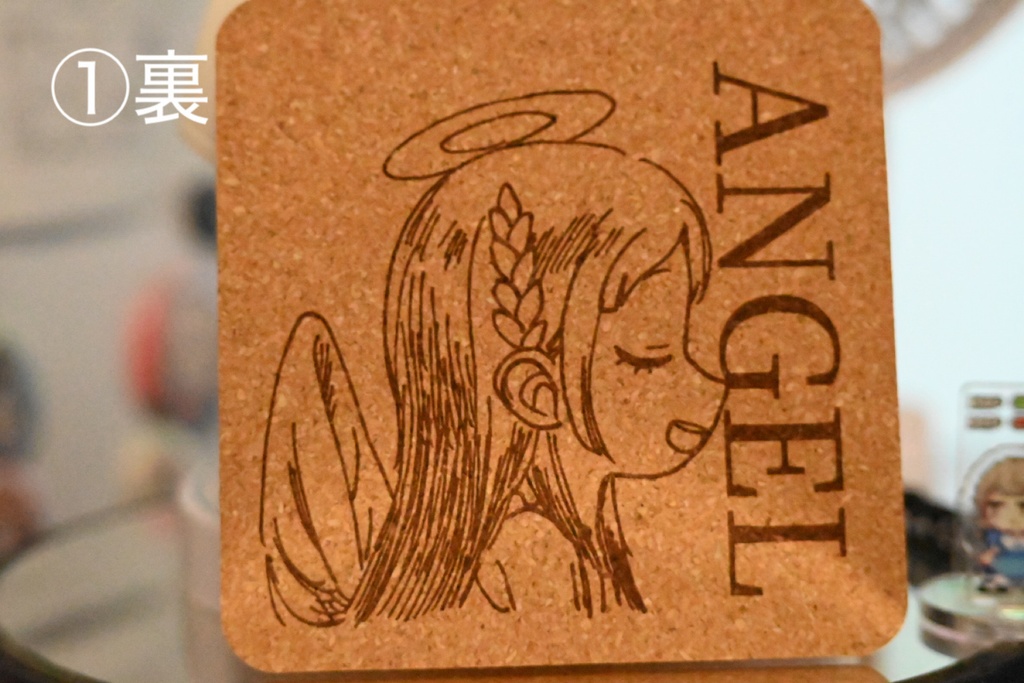 学マスレーザー彫刻コースター