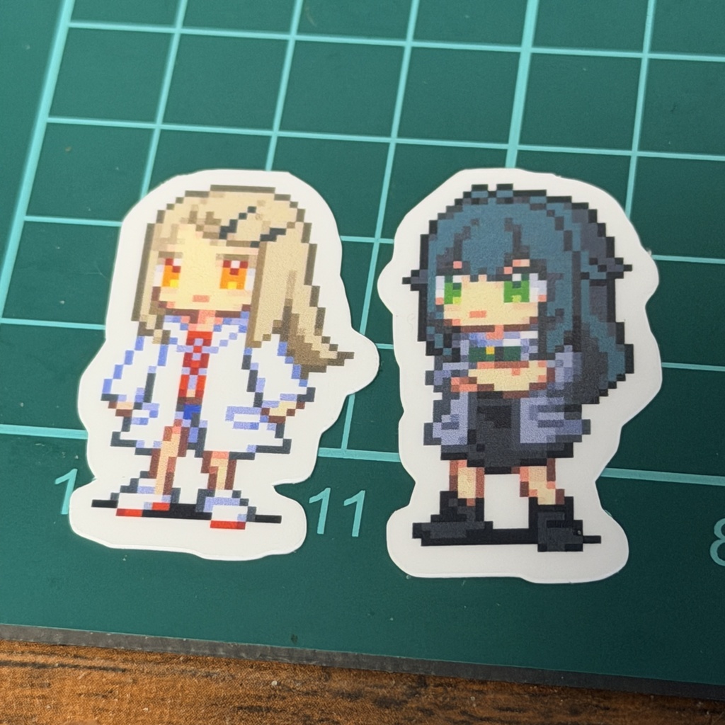 てまひろドット絵フレークシール(マット)