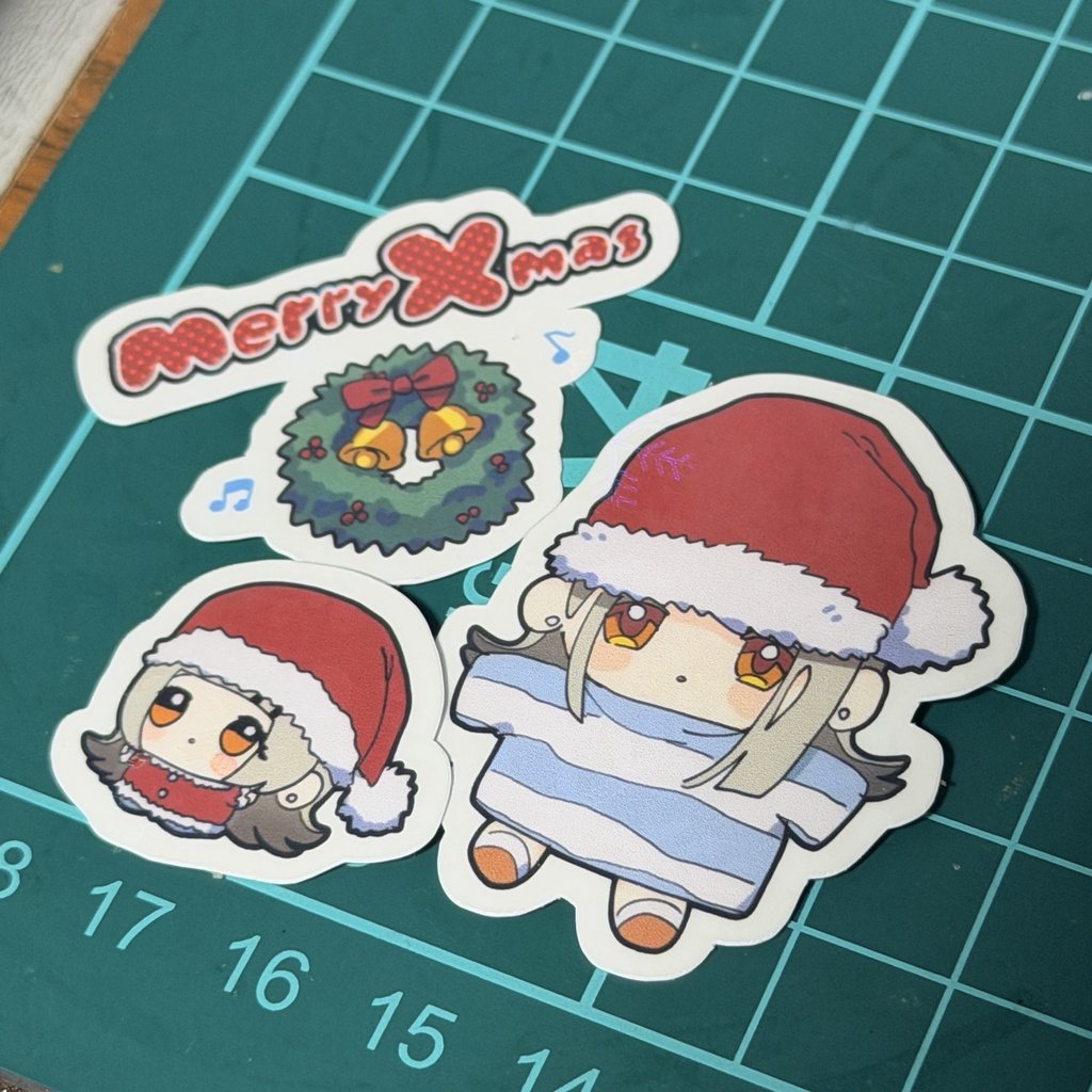 ちびchibi澤さんクリスマス雪の結晶シール