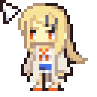 ドット絵篠澤さんアニメカーソル