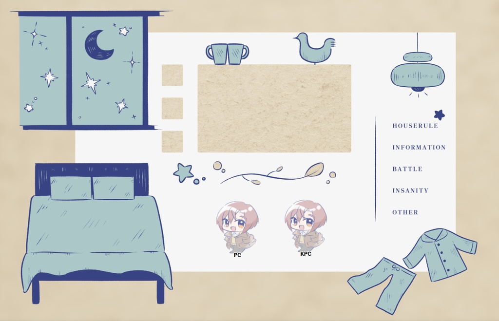 【APNG有】家での日常をテーマにしたココフォリア素材