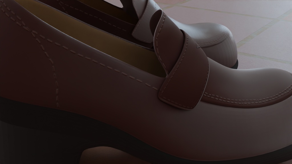 厚底ローファー(3Dデータ)