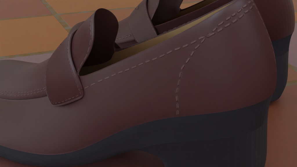 厚底ローファー(3Dデータ)