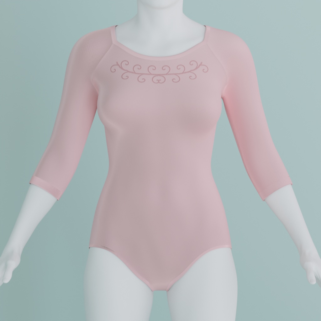 ピンクのレオタード(3Dデータ)