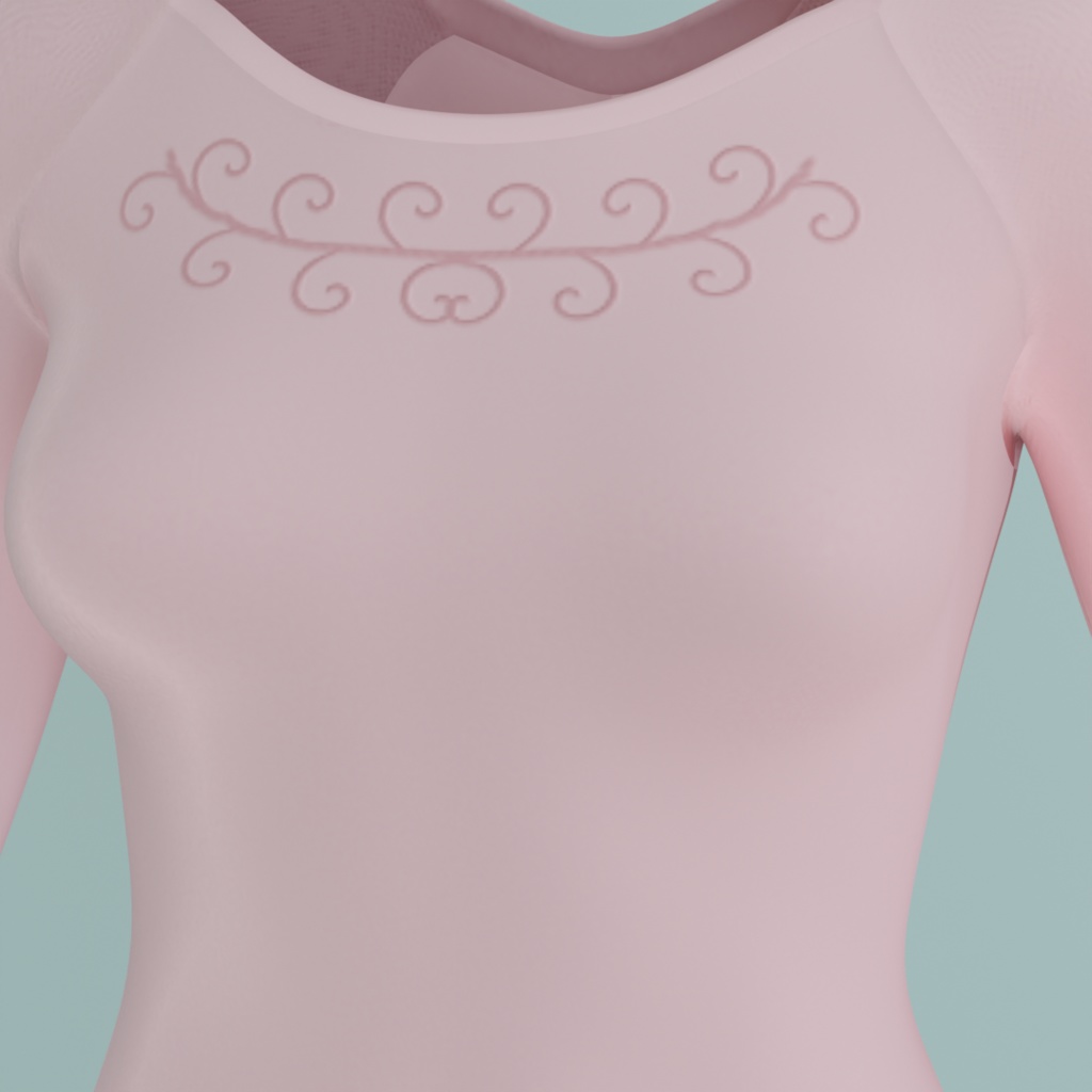ピンクのレオタード(3Dデータ)