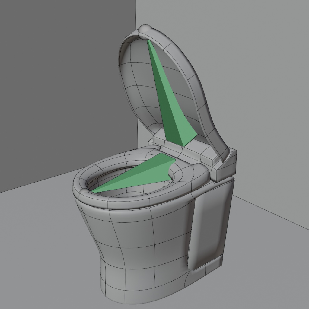 洋式トイレ便器(3Dデータ)