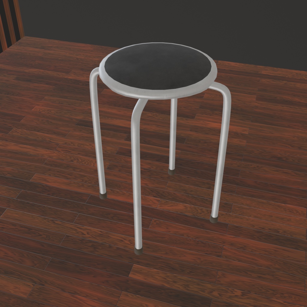 丸型パイプ椅子(3Dデータ)